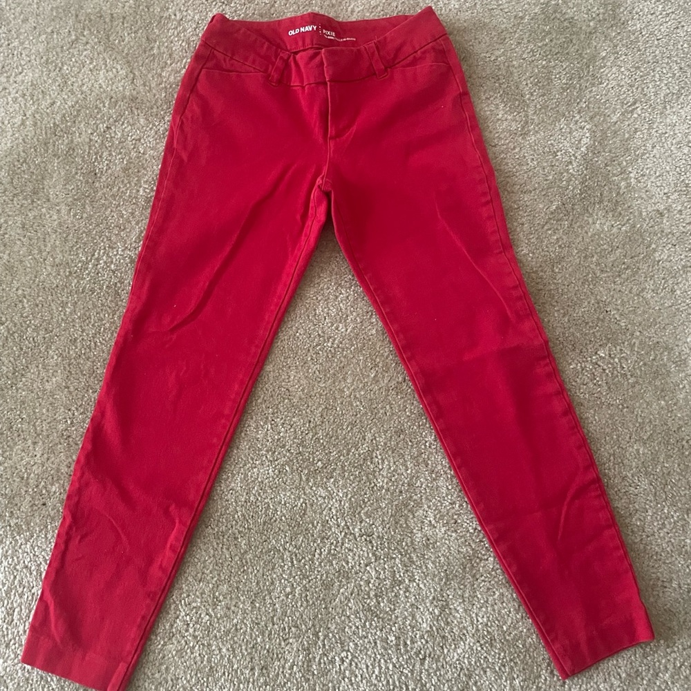Old navy red pixie pants
